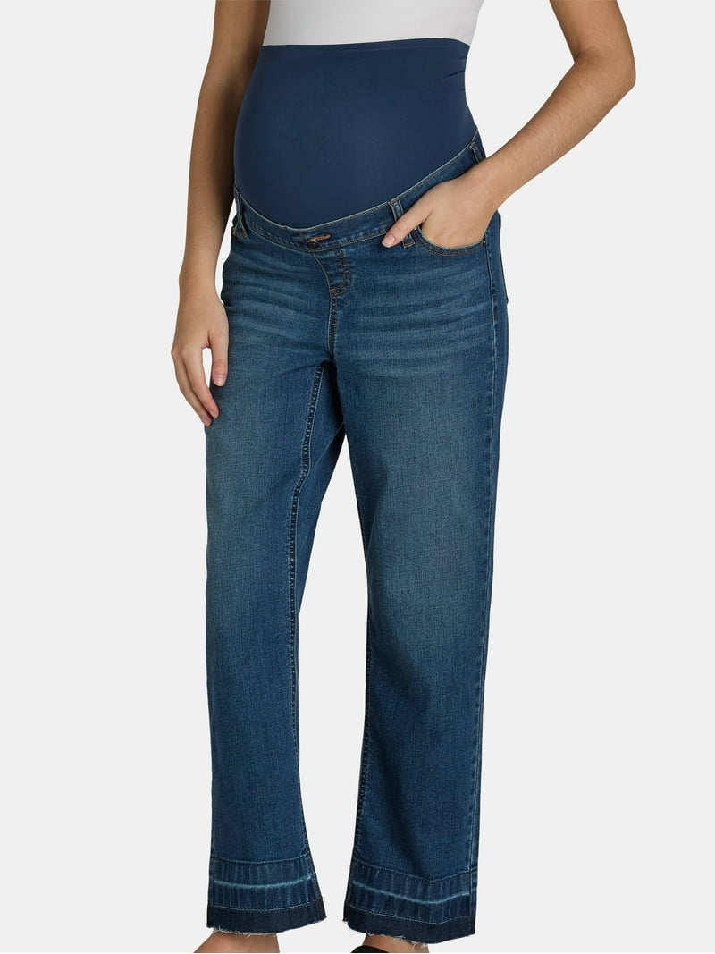 Time and Tru Women's Maternity Straight Leg Jeans, 27