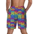 thumbnail image 2 of Lsque Mens Swim Trunks Cassette Tapes Pattern - Bathing Suit Compression Liner - Beach Swim Shorts Swimwear - (S-3XL) - Stretch Quick Dry -Small, 2 of 9