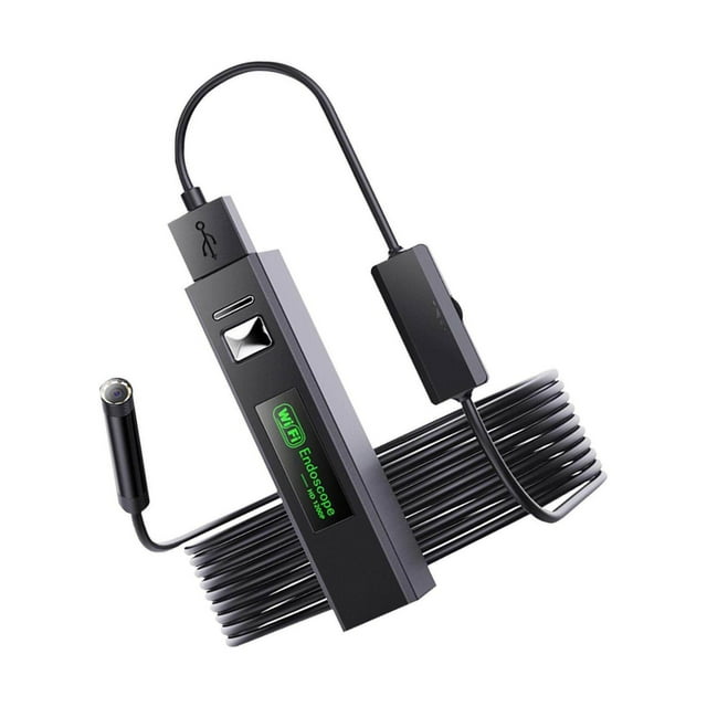 kurtrusly Caméra d'Endoscope WIFI Mini Câble Étanche USB Borescope Câble Dur 5m