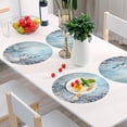 thumbnail image 6 of GZHJMY Cute Christmas Snowman Placemats Set of 1 Non-Slip Heat Resistant Dining Table Place Mats Washable Kitchen PVC Weave Table Mats Table Mat, 6 of 7