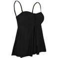 thumbnail image 3 of Hilor Women's Flyaway Tankini Top Bandeau Swimsuit Flowy Bathing Suit, 3 of 4
