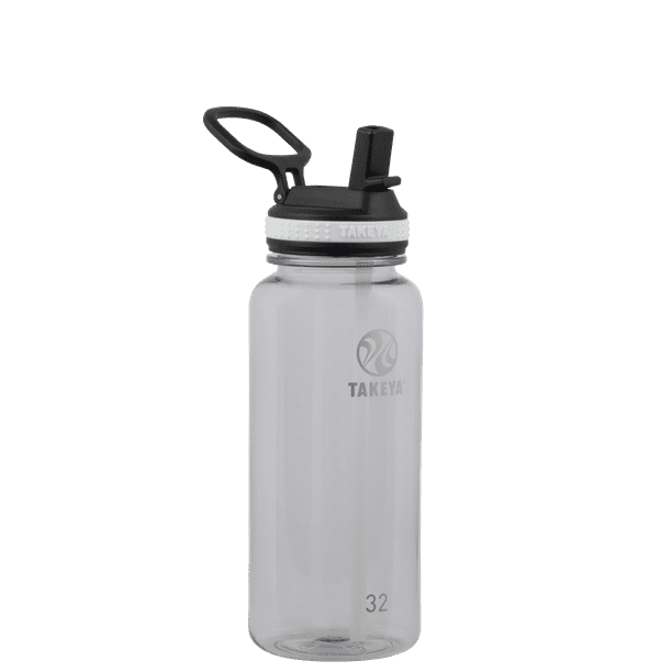 clear water bottle straw