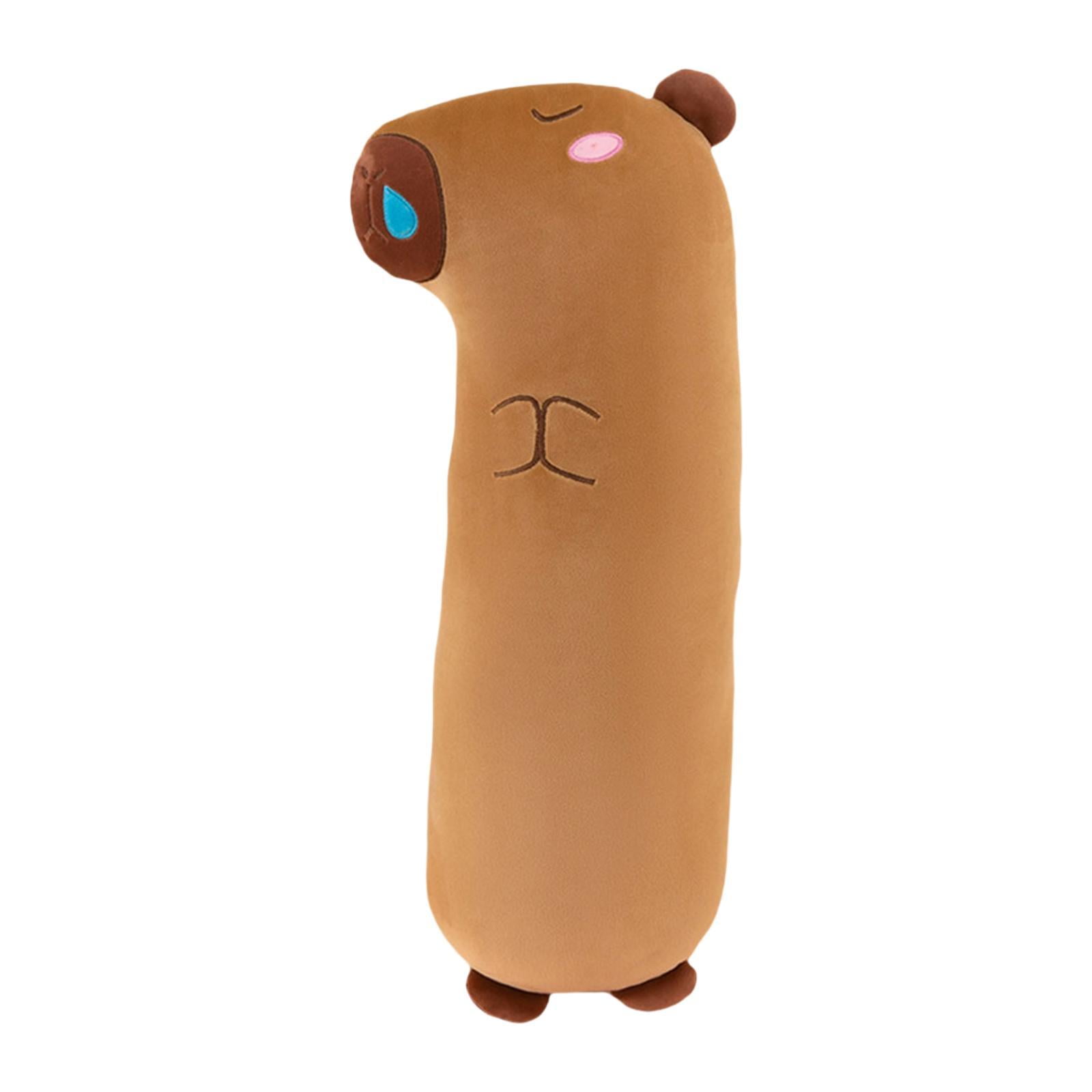 Tongina Capybara Animal Long Washable Removable Toy Sleep Pillow for Bedroom Home Office Decor blue