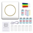 thumbnail image 2 of Riwcyla Pocket Photo Printer Portable Thermal Printing Machine 203DPI Wireless Connection for Picture Lable DIY Handcraft List Meno Notes Journal Receipt Paper Instant Sticker with 5 Color Pen Mar, 2 of 6