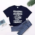 thumbnail image 3 of Blmnix Summer Tops for Women Blue Short Sleeve Graphic Loose Crew Neck Grandma T-Shirts Casual Tees, 3 of 8