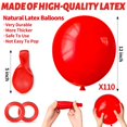thumbnail image 3 of Globos de látex KUULBELA rojos 12 cm 110 unidades con 2 cintas, 3 of 7