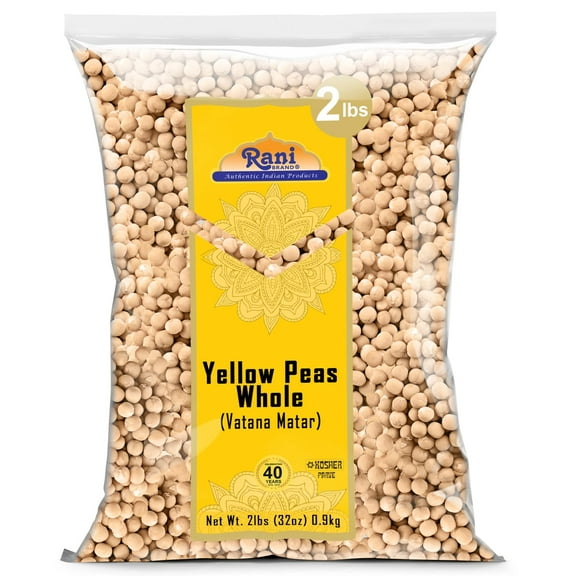 Rani Yellow Peas Whole, Dried (Vatana, Matar) 2lbs (32oz) ~ All Natural | Vegan | Gluten Friendly | Kosher | Product of USA