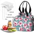 thumbnail image 4 of Pioneer Flower Floral Print Pattern Drawstring Lunch Bag Women - Drawstring Lunch Bag Insulated for Work Office - Stain-Resistant Large Lunchbags for Women with Multi-Pockets, 4 of 6