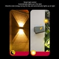 thumbnail image 3 of LED Solar Fence Lights, Energy Saving Up Down Solar Wall Lights  for Courtyards, 3 of 7