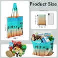 thumbnail image 2 of Reusable Canvas Tote Bag – Tropical Palm Tree Sunset Print – Vibrant Neon Aesthetic Beach Bag – Hawaiian Ocean Sunset Eco Tote – Boho Minimalist Summer Bag for Women, 2 of 7