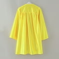 thumbnail image 4 of LNMQLPDBS Boys' Girls' Clothing Sets Kindergarten Graduation Cap and Gown Solid Color Long Sleeve Pleated Front Ziper Coat Long Gown & Hat 2pcs Outfits for Graduation Ceremony Yellow 7-8 Years, 4 of 9