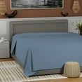 thumbnail image 4 of Color Sense 100% Cotton Percale Single Flat Bedsheet Cool & Crisp King Blue, 4 of 8