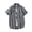 A-Black25, variant on XIAONU Mens Gingham Short Sleeve Shirt Button Down Casual Breathable Cotton Loose Summer Daily Wear Blouse