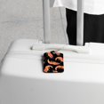 thumbnail image 5 of PhooArto 2 Pack Leather Luggage Tag with Stainless Steel Loop, Shrimp Pattern Sea Food Pattern Baggage Handbag Travel Suitcase Tags with Name ID Card Perfect to Quickly Spot Luggage Suitcase, 5 of 6