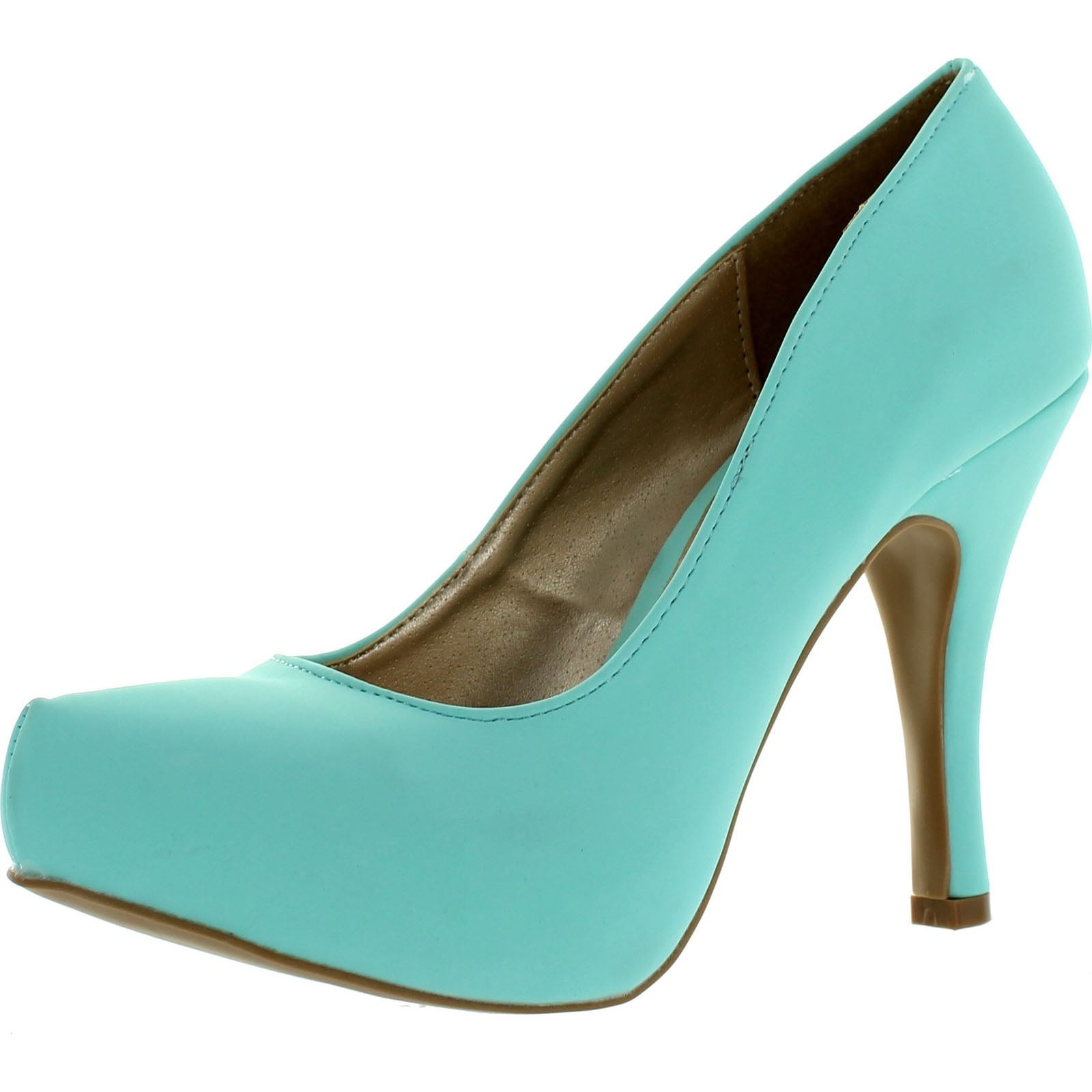 Qupid Womens TRENCH01 Fashion High Heel Pumps Shoes, MintNubuck, 7.5
