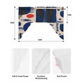 thumbnail image 5 of Blue Red Color Block Swag Valances for Windows, Small Curtains Drapes, Modern Abstract Geometric Kitchen Window Curtains Over Sink Rod Pocket Window Treatment Valance for Bedroom/Bathroom 56"x36", 5 of 5