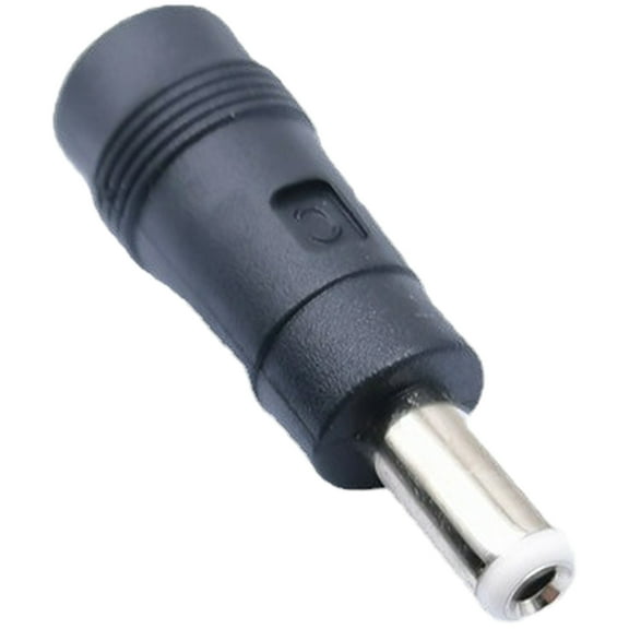 SIEYIO 5.5x2.1mm Female to Round Head DC5.5x2.5 Male Socket Connector Adapter Black