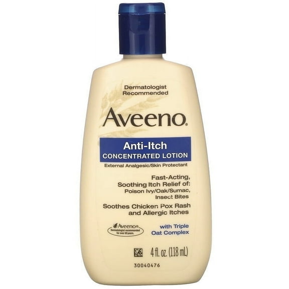 Aveeno, Active Naturals, Anti-Itch Concentrated Lotion, 4 fl oz (118 ml) Pack of 3