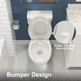 thumbnail image 6 of HOROW HWTT-E01S 1.28 GPF Elongated Ceramic Bathroom Toilet, Chair Height Floor Mounted Two-Piece, 6 of 12