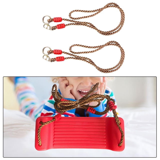 Cuerda para hamaca de 2 piezas, de correa colgante para columpio de con mosquetones, correas colgantes de extensión de repuesto para juego d Cola cuerda de nailon