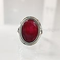 thumbnail image 5 of Natural Ruby Corundum Ring, Ruby Corundum Ring, July Birthstone, Designer Band, 925 Sterling Silver, Womens Ring, Christmas, Thanksgiving, Handmade, Statement Jewelry, Natural Gemstone Ring, 5 of 6
