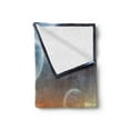 thumbnail image 2 of Galaxy Soft Flannel Fleece Throw Blanket, Planet Landscape View from a Rocky Beach Ocean Science Room Theme, Cozy Plush for Indoor and Outdoor Use, 50" x 70", Orange Umber Blue, by Ambesonne, 2 of 5