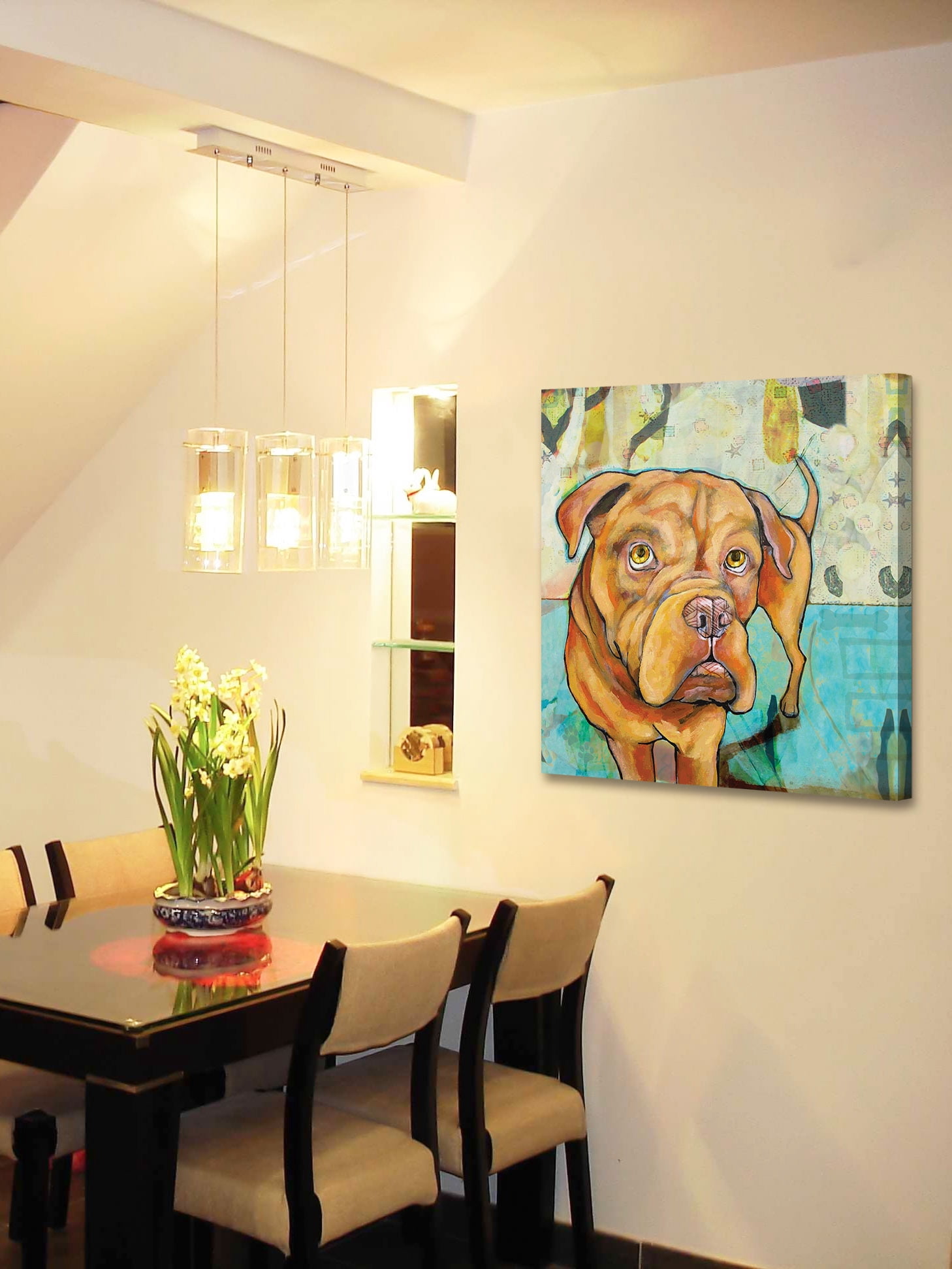 "Dogue De Bordeaux" Painting Print on Wrapped Canvas