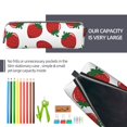 thumbnail image 5 of Cauagu Hand Drawn Strawberry Print Leather Pencil Pen Case - Stationery Bag Portable Stationery Bag Big Capacity Pencil Pouch Cosmetic Organizer Bag for Men & Women, 5 of 7