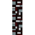 thumbnail image 3 of Premium 3D Hand Carved Thick Modern Contemporary Abstract Rug Design 3995 Burgundy Brown 2'7''x4', 3 of 11