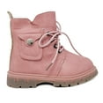 thumbnail image 2 of Girls Pull-On Lace-Up Comfort Combat with Side Zipper Ankle Boots (Toddler/Little Kid), 2 of 4