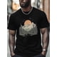 thumbnail image 1 of Men's T-Shirt Mountain Forest Sunset Graphic Tees Cotton Crew Neck Men's Short Sleeve Basic Tshirts, 1 of 7