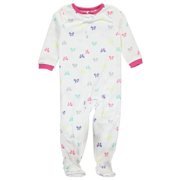 Carter's Little Girls' Toddler "Sprinkled Bows" Footed Pajamas (Sizes