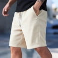thumbnail image 3 of Inglocry Men's Corduroy Shorts Casual Elastic Waist Drawstring Summer Beach Vacation Shorts with Pockets 2026 Beige XL, 3 of 4
