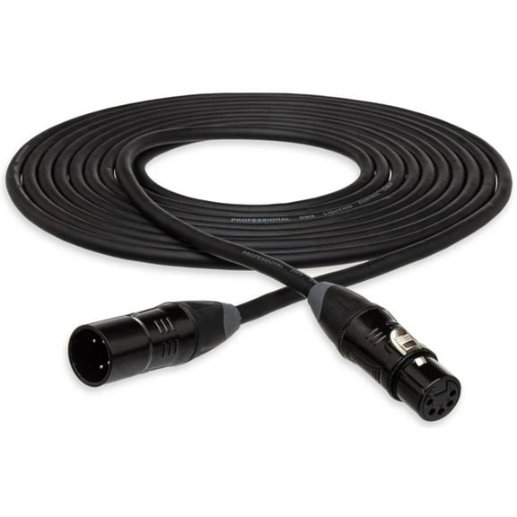 Hosa DMX-750 5-Pin XLR5M to XLR5F DMX Cable - 50 ft