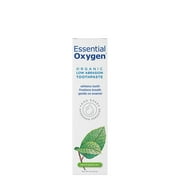 Essential Oxygen Certified Organic Toothpaste, Fluoride-Free, Enamel-Safe, Gentle Whitening, Peppermint, 4 oz, Pack of 3