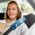 thumbnail image 6 of 2-Pack Seat Belt Covers with Flannel Seatbelt Shoulder Strap Case Adjustable Straps Soft Padding for Car Abstract Blue and White Butterfly Small, 6 of 8