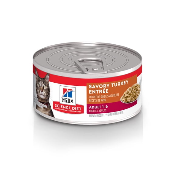 Hill's Science Diet Savory Turkey Wet Cat Food, 5.5oz Can 24pk