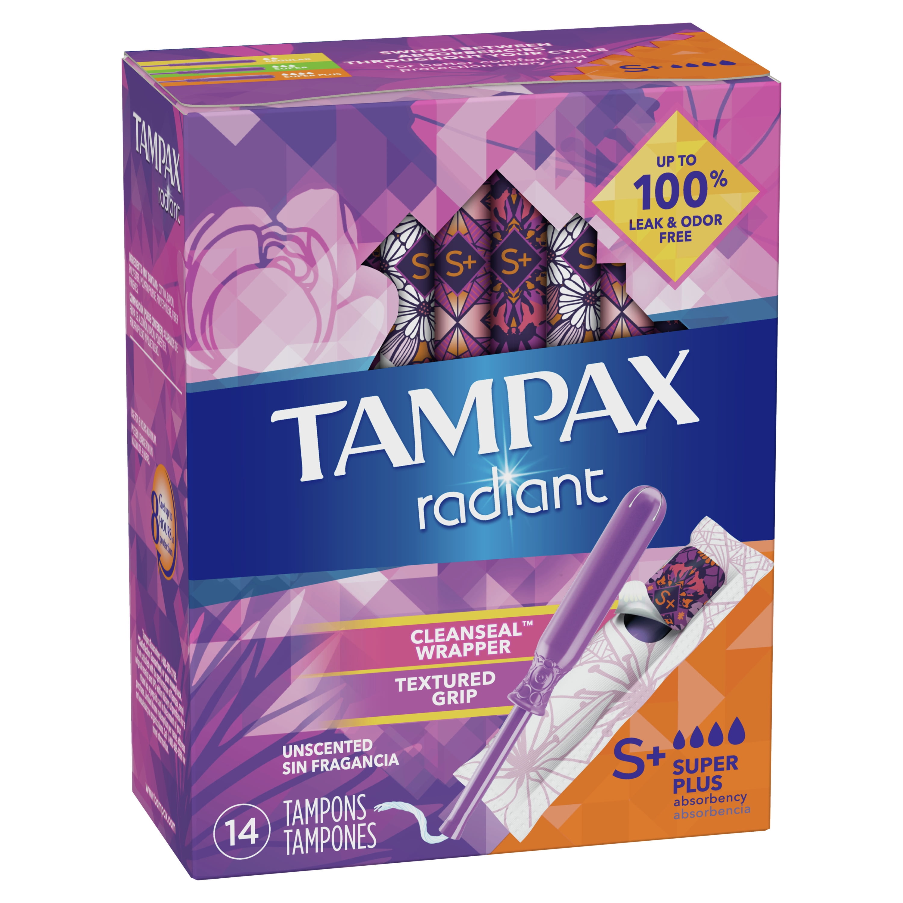 FSA-Approved Tampax Radiant Regular Absorbency Plastic Applicator  Individually Wrapped, 14 ct – BuyFSA