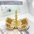 thumbnail image 2 of Matashi Elegant Floral & Butterfly Ring Stand Coffee Color  Enamel Display Organizer w/ Crystals, 2 of 5