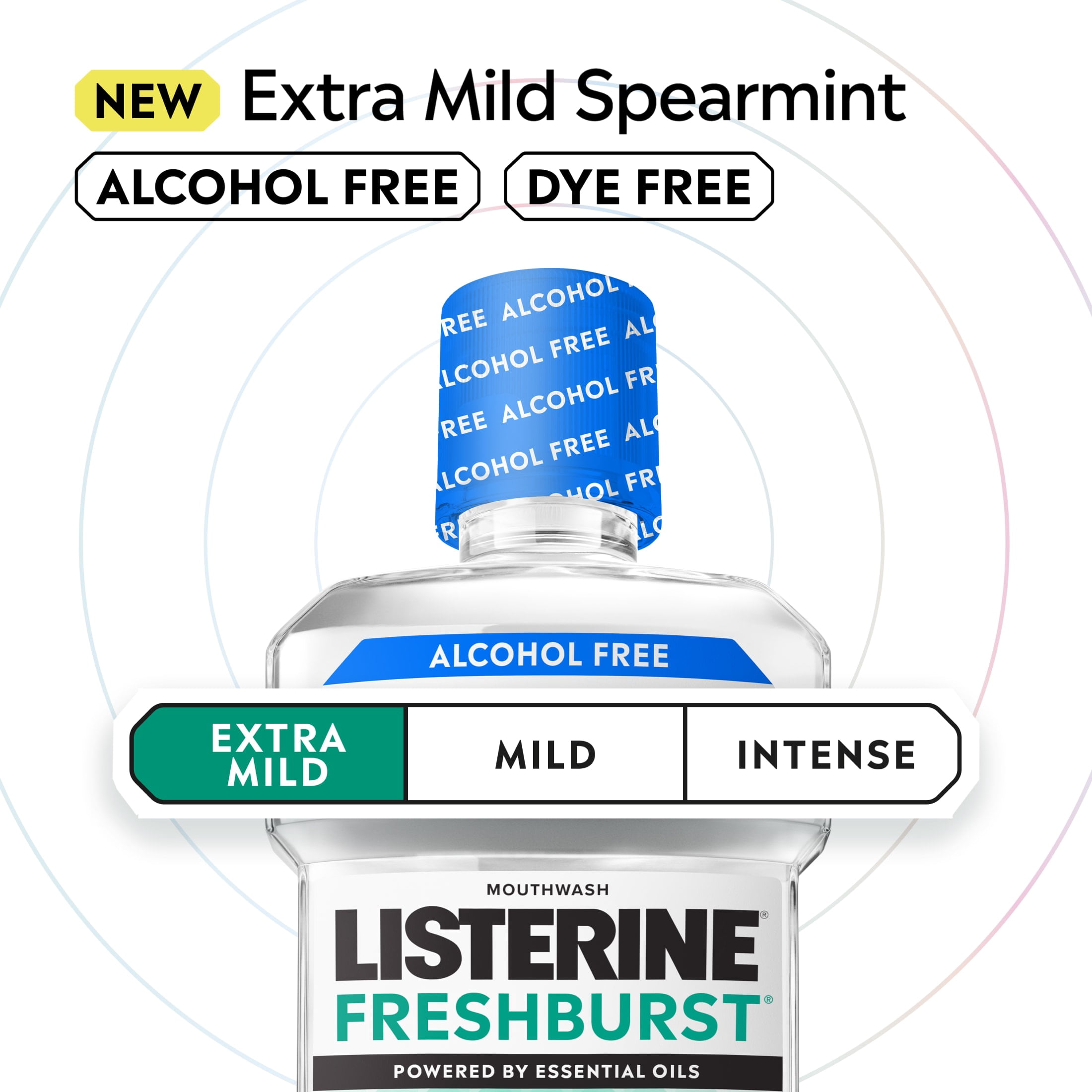Listerine Freshburst Alcohol-Free Extra Mild Mouthwash, Mint, 500ml