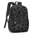 thumbnail image 2 of Black and Orange Leopard Print 17" School Backpacks for Teens,Waterproof Oxford Fabric,S-Shape Padded Straps for School,Travel,Hiking,Camping, 2 of 6