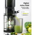 thumbnail image 5 of Cold Press Juicer Machines, 4.25'' Large Feed Chute Masticating Slow Juicer Fits Whole Fruits and Vegetables, Low Noise, Silver, 5 of 7