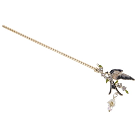 Milisten Chinese Style Hairpin Golden Hair Stick Unique Vintage Hair Chopstick Accessory