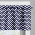 thumbnail image 3 of Ambesonne Nautical Valance Pack of 2, Zig Zag Modern Pattern, 54"X18", Dark Purple White, 3 of 5