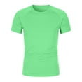 thumbnail image 4 of Sngxgn Boy's Mesh Athletic Quick Dry Short Sleeve Workout Moisture Wicking Active T-Shirt for Kids(Green,3-4 Y), 4 of 7