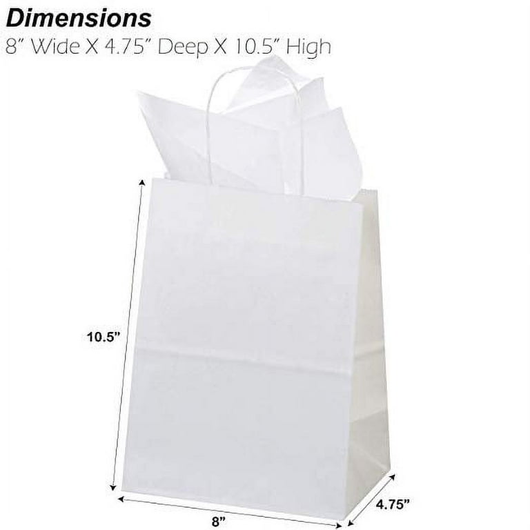 50ct White Paper Gift Bags + 100ct Light Pink Gift Tissue (Flexicore  Packaging) - Yahoo Shopping
