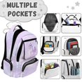 thumbnail image 7 of CHAQLIN Pastel Glitter Horse School Bag with multi-tasche, Comfortable Wear Resistant 17 Inch Toddler Bookbag for Middle School Camping, 7 of 7