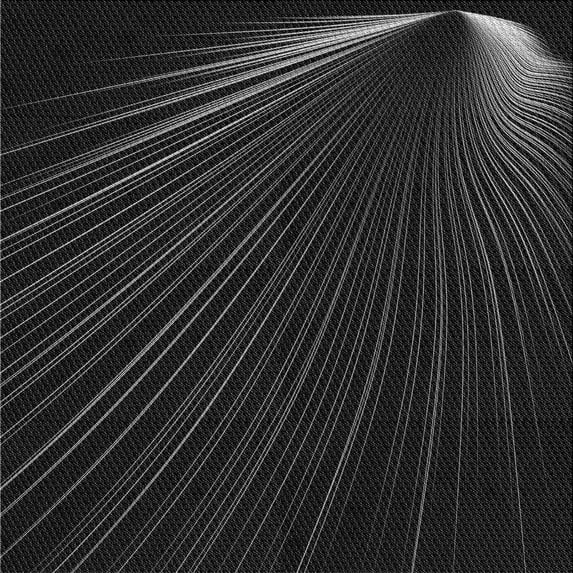 Ahgly Company Indoor Square Patterned Night Black Area Rugs, 4' Square