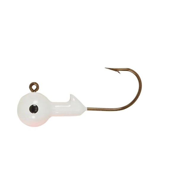 H&H Tackle HB1610-02 Ball Jig Heads, 0.06 - White