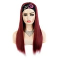 thumbnail image 3 of DOPI Wig headgear hairband wig headdress womens headband long straight hair wig chem, 3 of 3